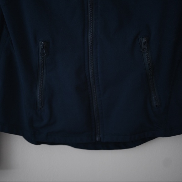 Athletic Zip-Up Jacket 90 Degree By Reflex Navy Blue Sheer Mesh Panels Size M - Picture 8 of 14